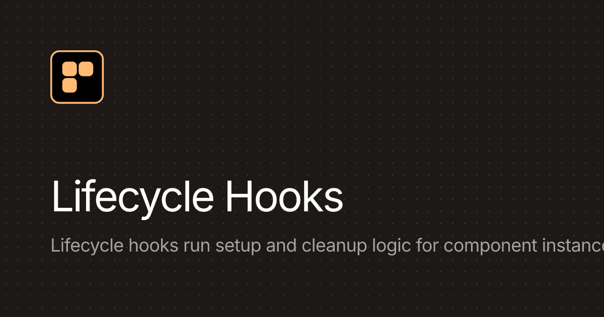 Lifecycle Hooks | Retend